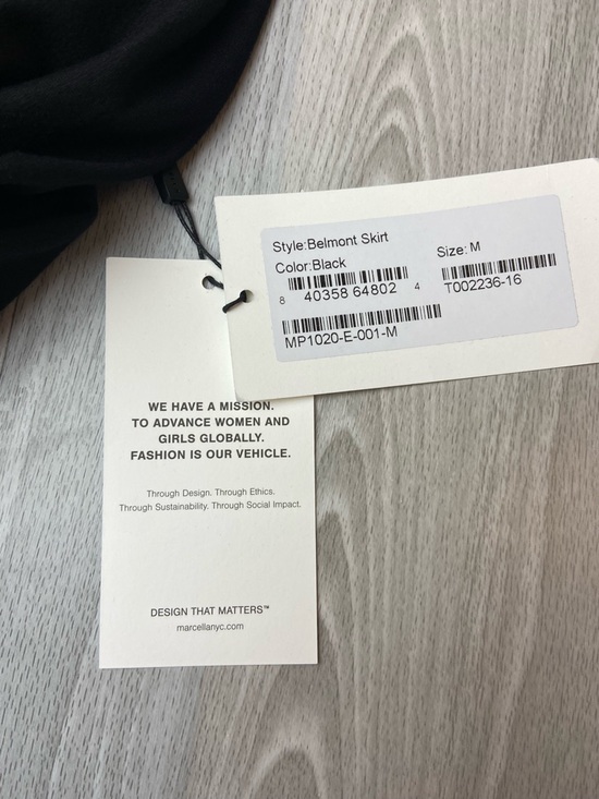 Marcella NYC Belmont Skirt Light European French Terry Maxi Skirt Size Medium - Picture 14 of 16